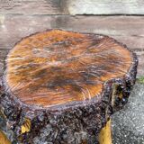 pair of rustic tripod farm stools 1950 brutalist wooden vintage French stool