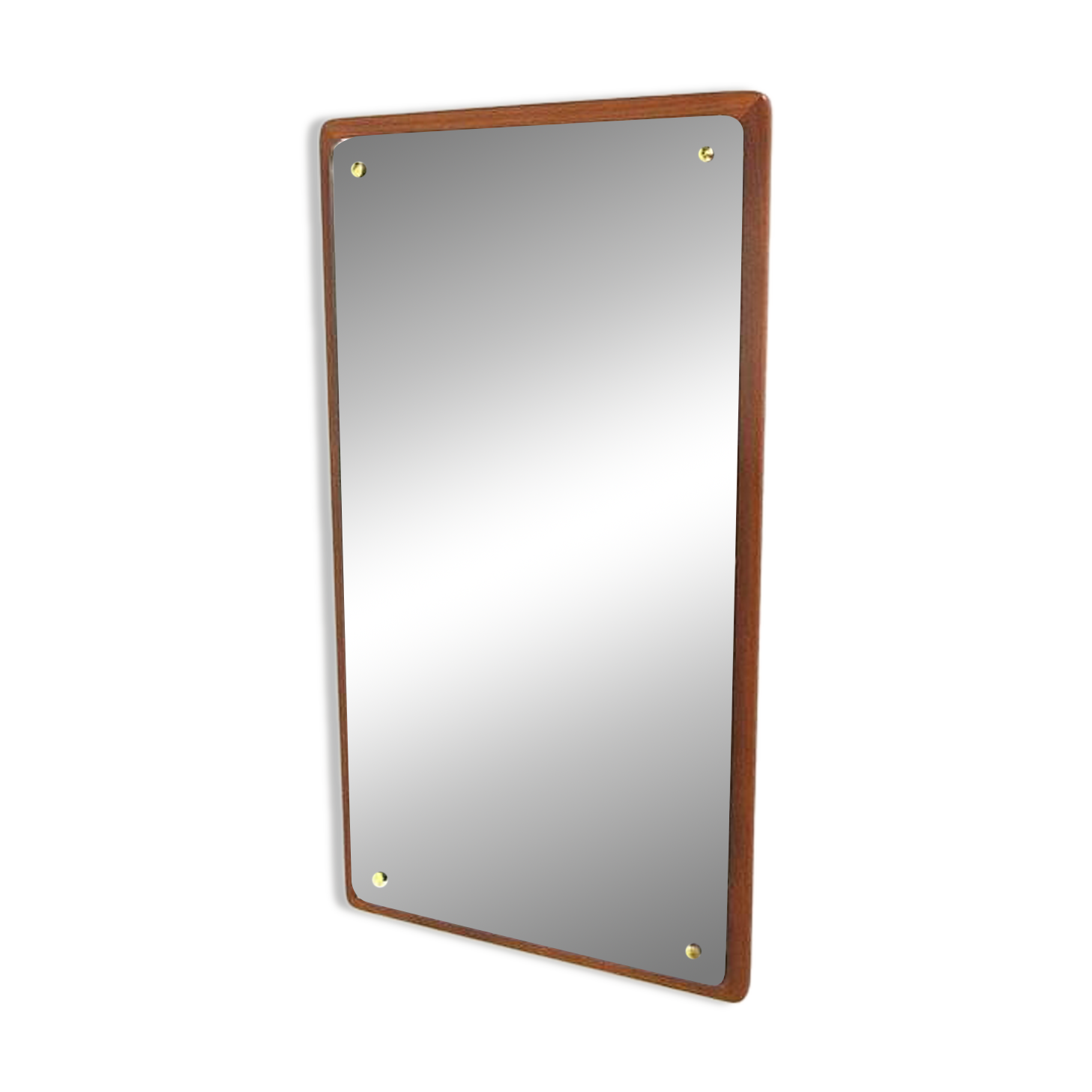 Miroir scandinave en teck, Suède 1960, 82 x 40cm