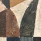Original Swedish Oil on Canvas – "Abstrakt Komposition" by Hans Fritzdorf (1927–1990) – Vintage and Framed – 71 × 38 cm (28" × 15")