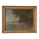 Large Vintage Sea Landscape Original Oil Painting, circa 1923