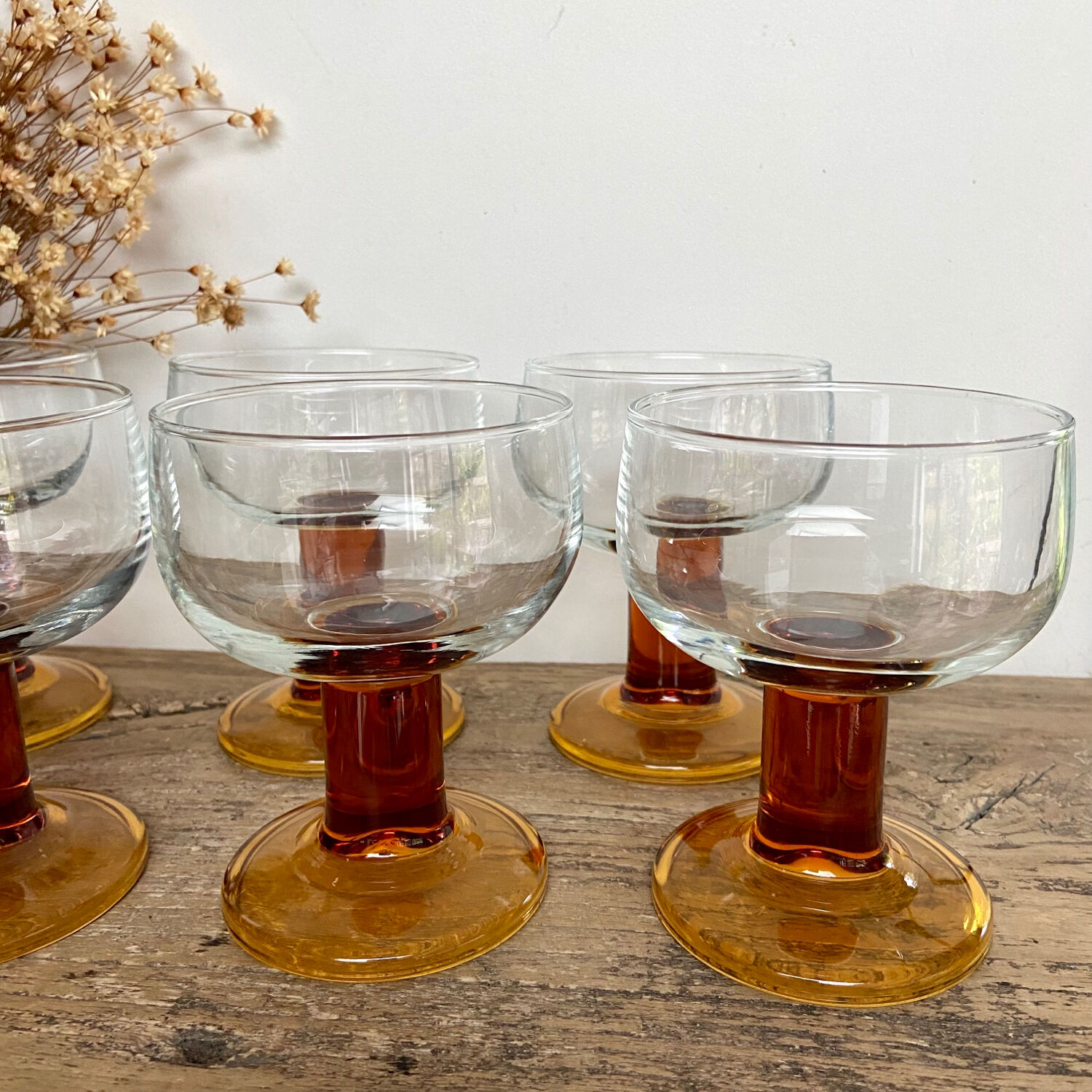 6 vintage luminarc france cups