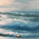 Tableau les vagues bleues