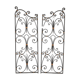 Pair of wrought iron door grilles