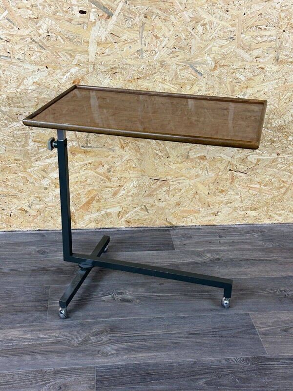 Chariot de service des années 60 et 70, table d'appoint pour dinette, design marron de l'ère spatiale