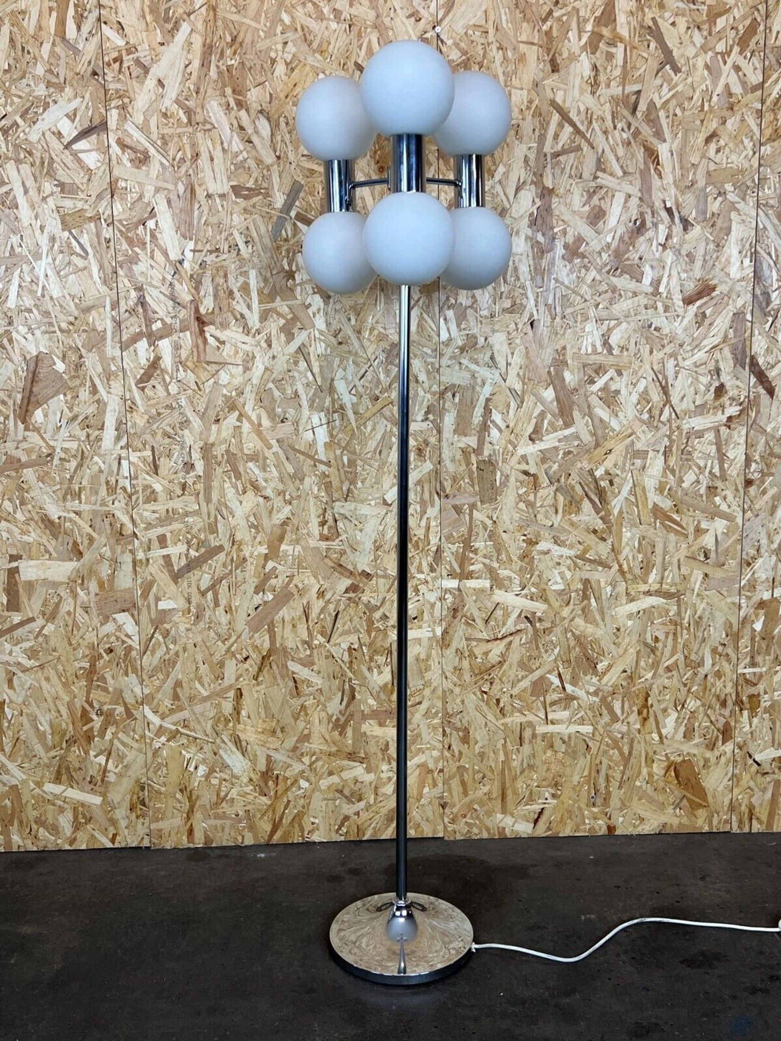 Lampadaire métal verre