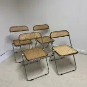 4 chaises Plia par Giancarlo Piretti
