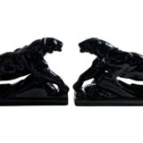 Pair of Art Deco lioness sculptures