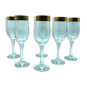 6 flutes verres en champagne