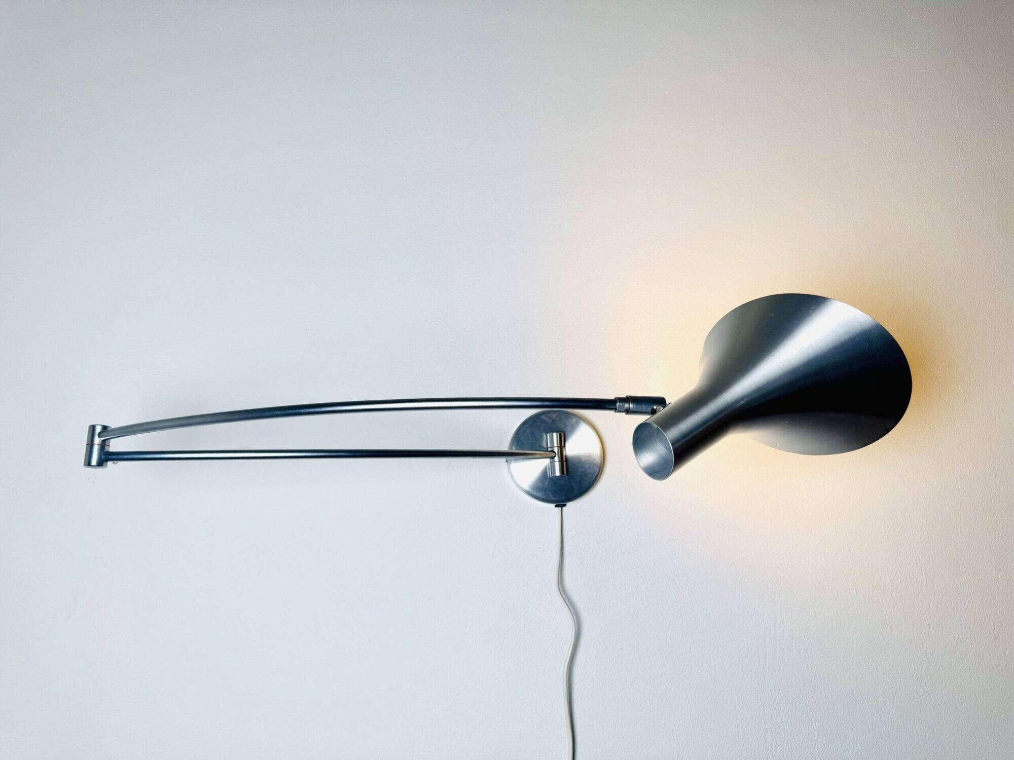 Trumpet Shade Swing Arm Wall Lamp By Hala Zeist, The Netherlands, 1980S