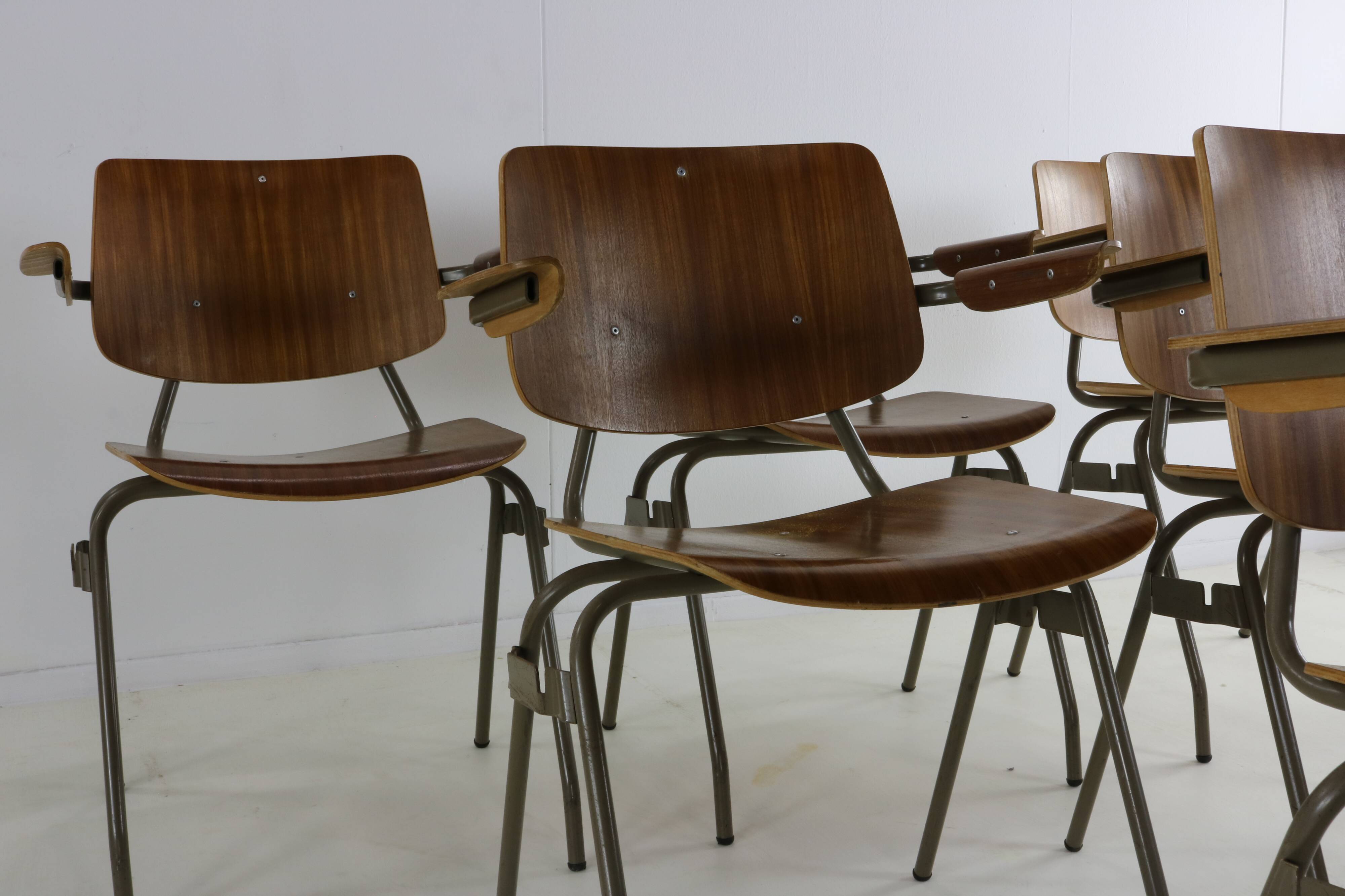Set of six dining chairs by Kho Liang Ie for Car Katwijk