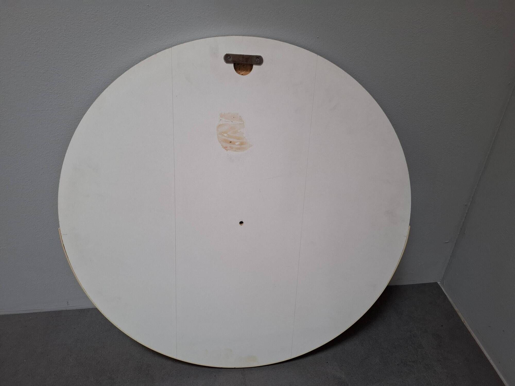 1970s Czechoslovakian Round Wall Mirror with Beige Frame