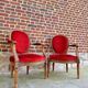 Pair Of Louis XVI Style Medallion Armchairs XIX Eme Century