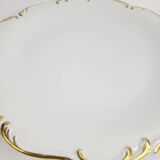 Round antique plate in gilded porcelain, Tirschenreuth, Bavaria
