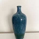 Glazed stoneware bottle vase signed Paturel