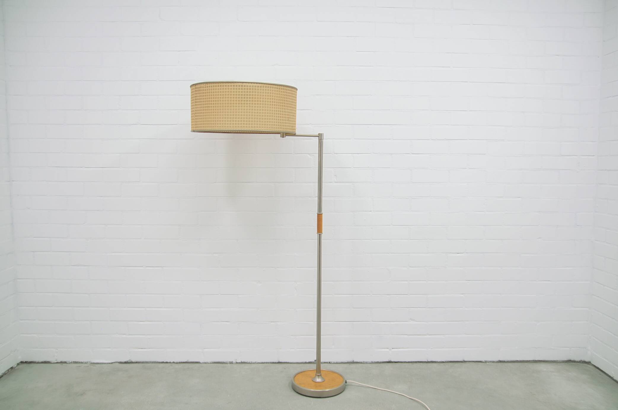 vintage floor lamp large round shade