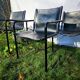 4 Matteo Grassi armchairs in black leather