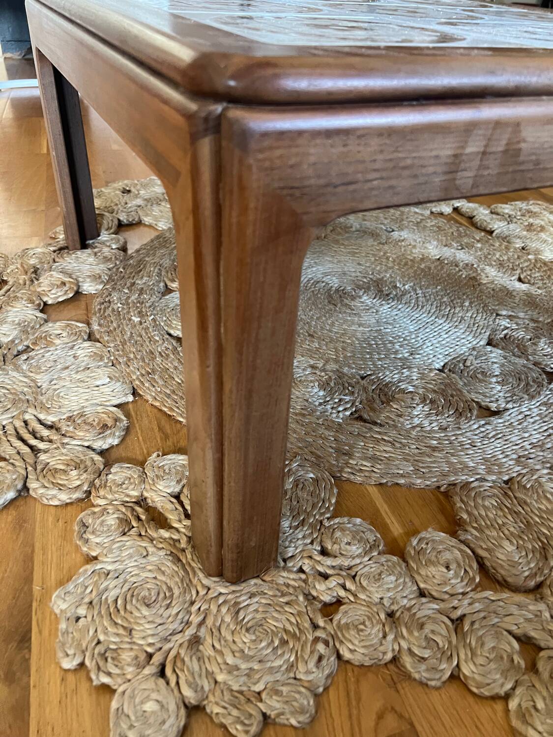 Vintage G-plan ceramic and teak table