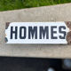 Old double-sided enamelled plate men's toilet stem