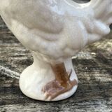 Rooster pitcher in cracked ceramic Art Deco style