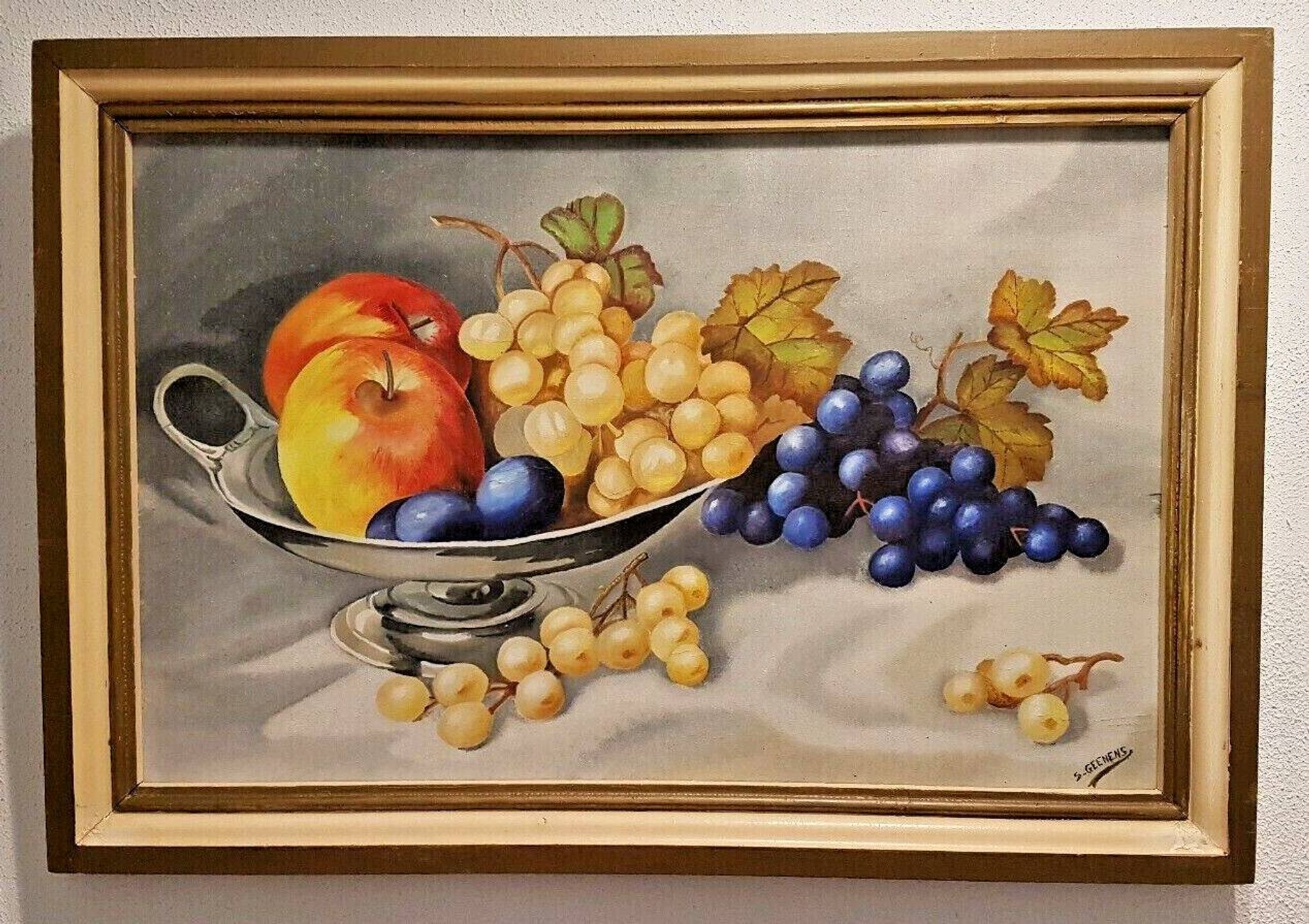 Tableau nature morte aux fruits - Huile sur panneau - Epoque 1930