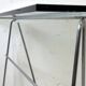 Minimalist glass and metal desk from the 1970s