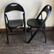 Pair of Thonet 751 Bahaus folding chairs in bentwood