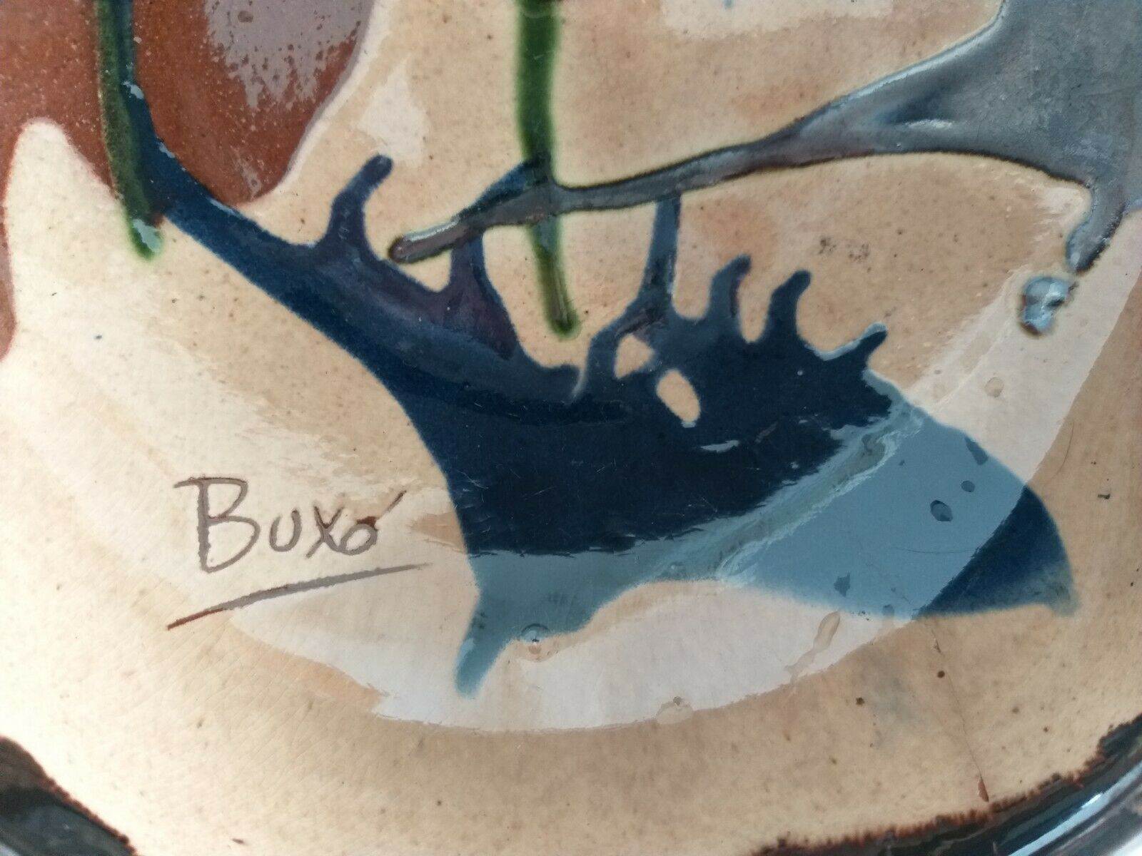 Ceramic cup signee Thomas Buxo 1960