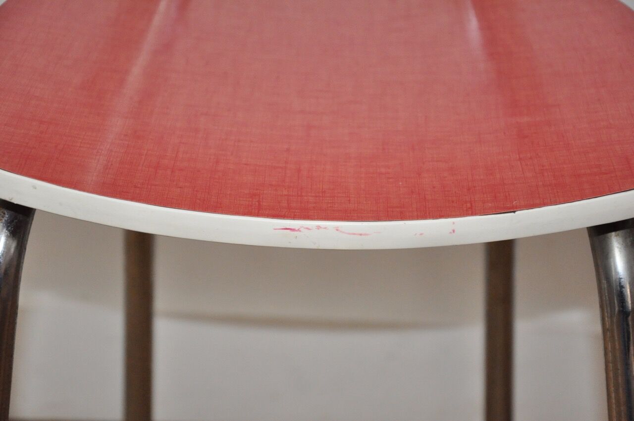 Red formica chair