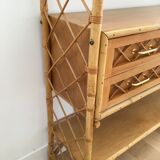 Rattan shelf