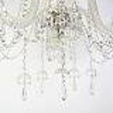 Prism chandelier - Five glass arms - Electric - c. 1890