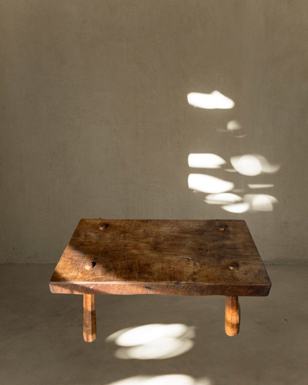 Brutalist wooden coffee table