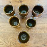 Set of 6 stoneware glasses