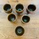 Set of 6 stoneware glasses