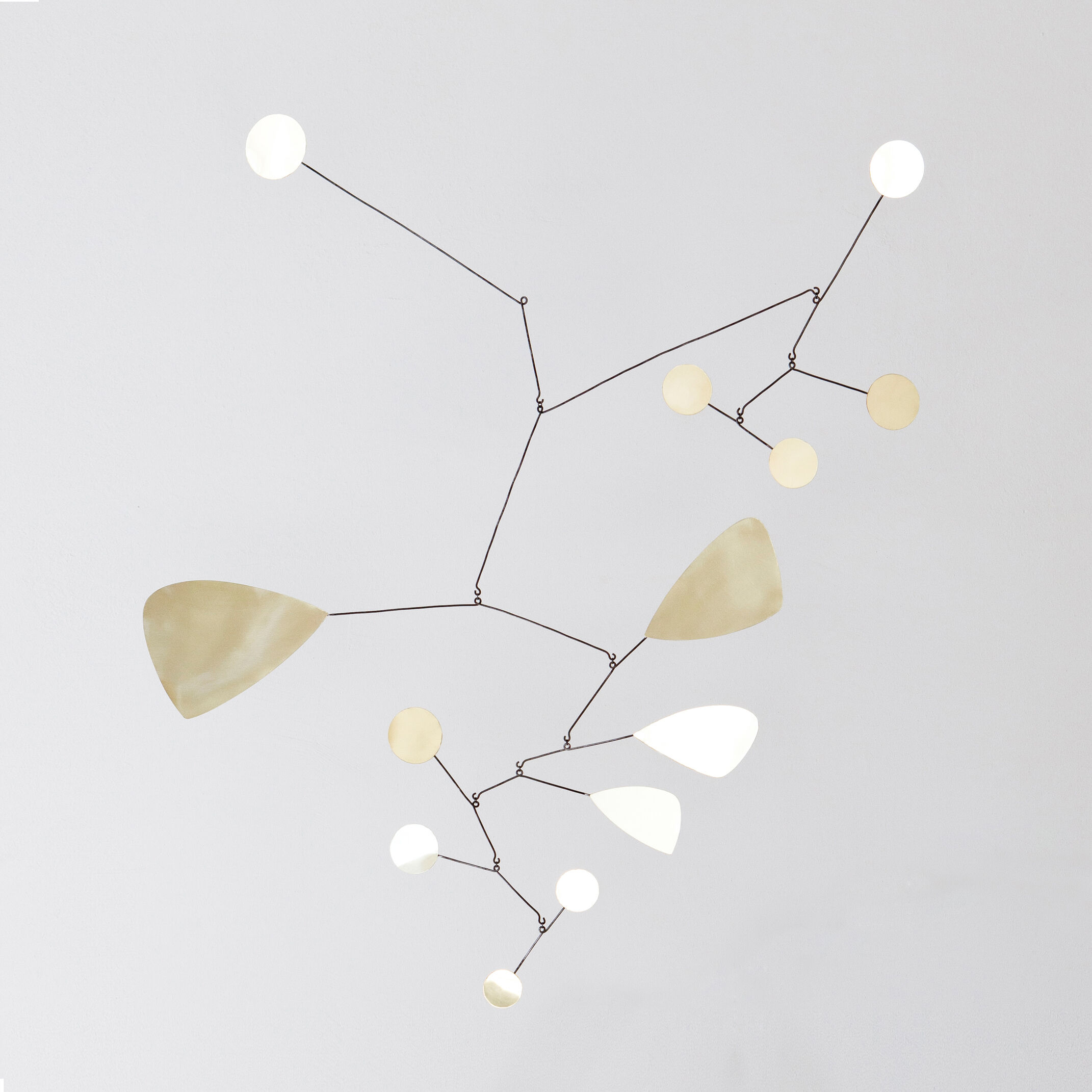 Modernist brass mobile 100x95cm
