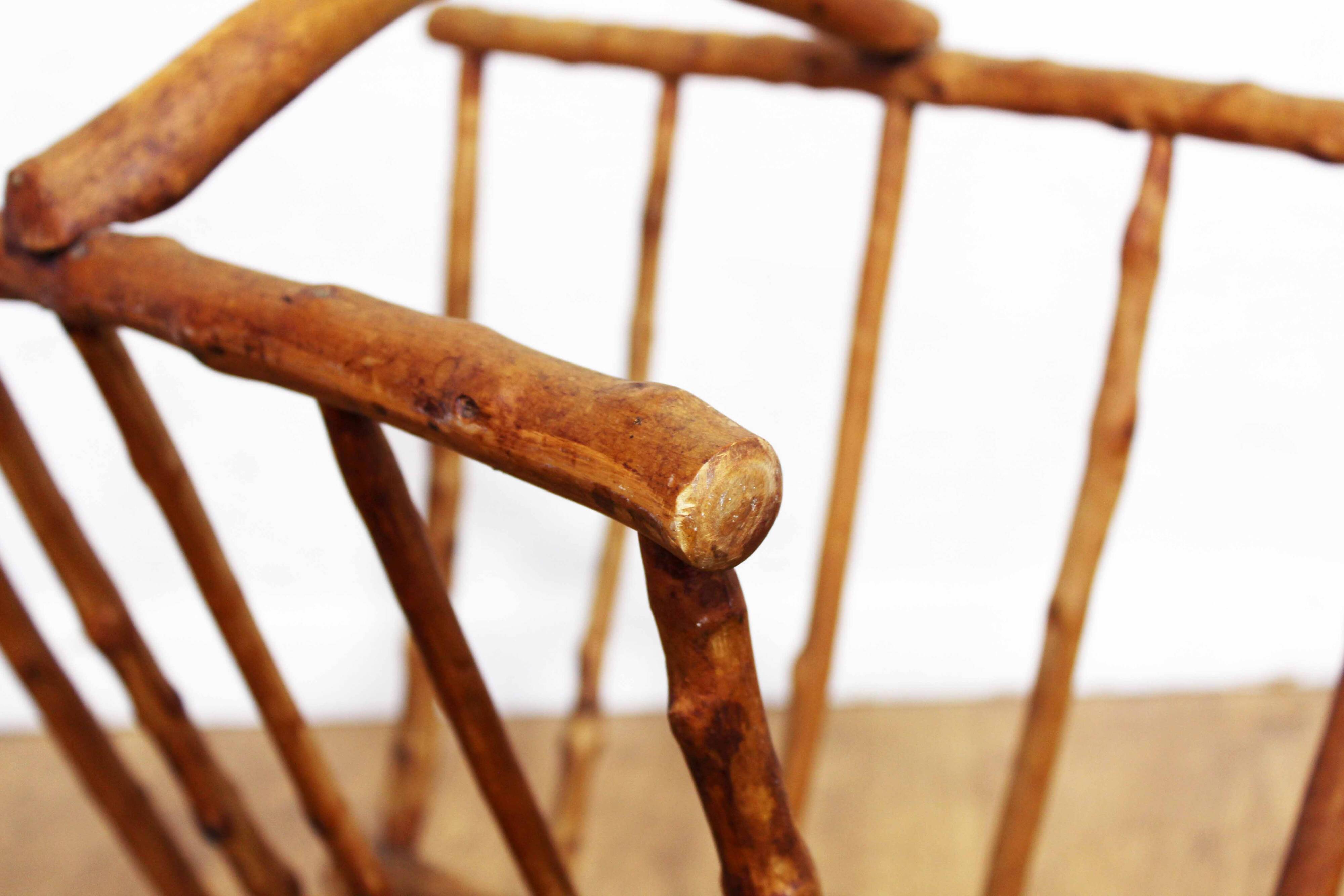 Brutalist wooden magazine rack 1950