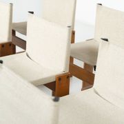 Set of 12 Monk dining chairs by Afra & Tobia Scarpa for Molteni, 1970s.