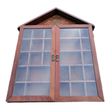 SHOWCASE FOR MINIATURE STYLE VINTAGE WOODEN CHALET WALL