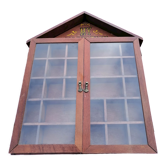 SHOWCASE FOR MINIATURE STYLE VINTAGE WOODEN CHALET WALL