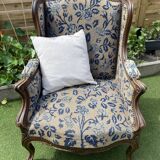 Louis XV style wingback armchair