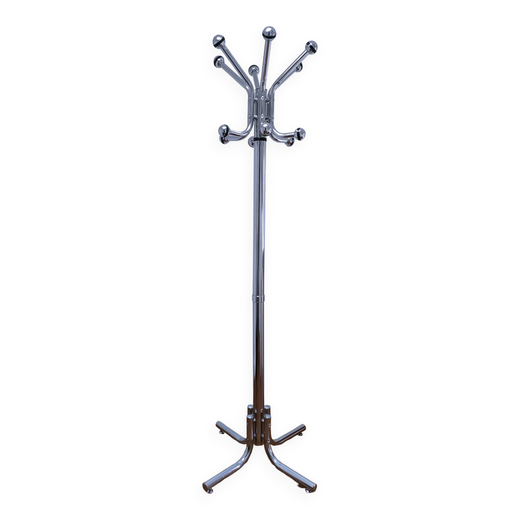 Portemanteau métal chromé design années 80