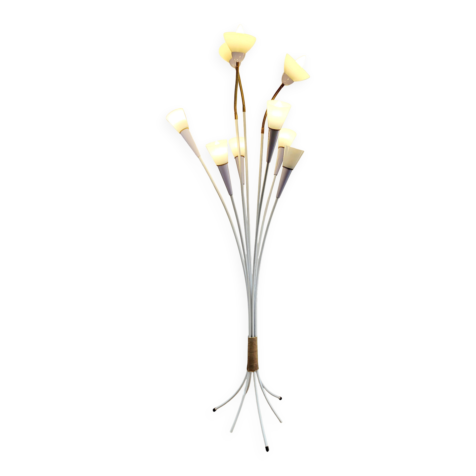 Vintage Spriet vloerlamp met 9 Lichtpunten 1950-1960