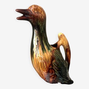 Vintage ceramic duck pitcher from vallauris
