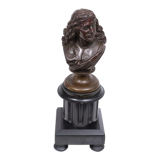 Bronze bust jacob van campen, 1595 - 1675, sculptor jacques elion 1842-1893