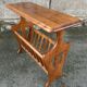 Magazine rack, side table, wood, vintage, 60s