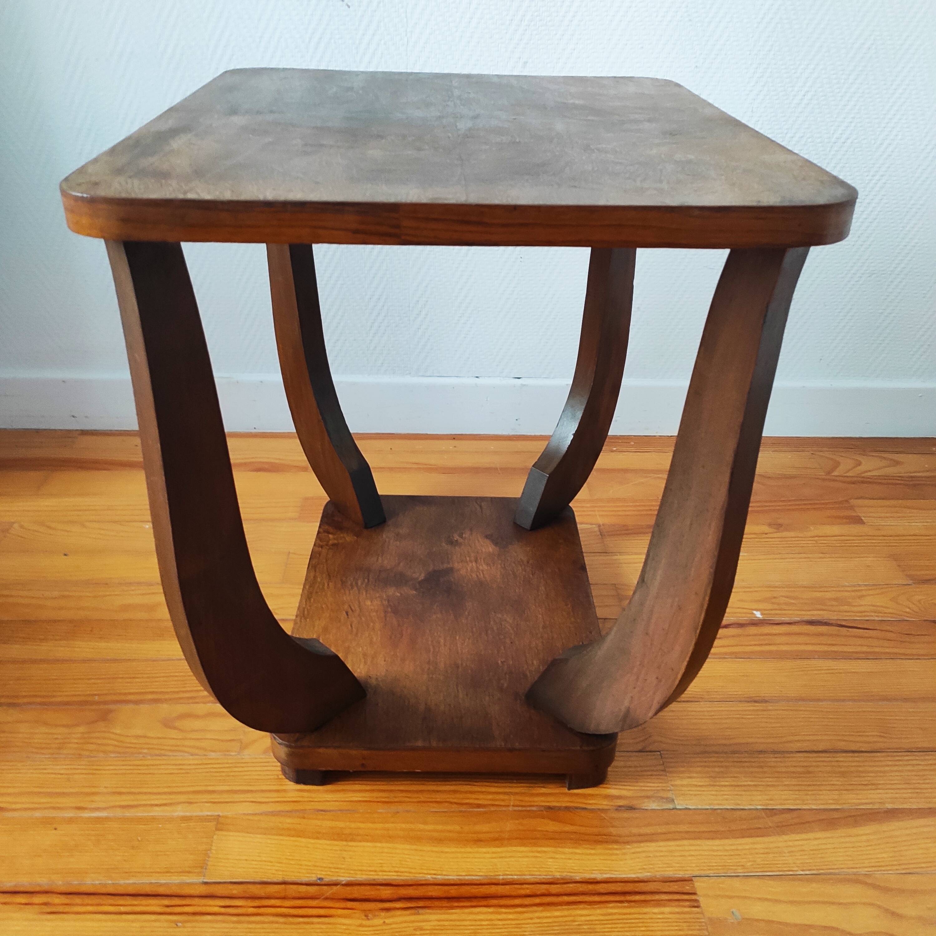 Art Deco wooden side table, circa 1940