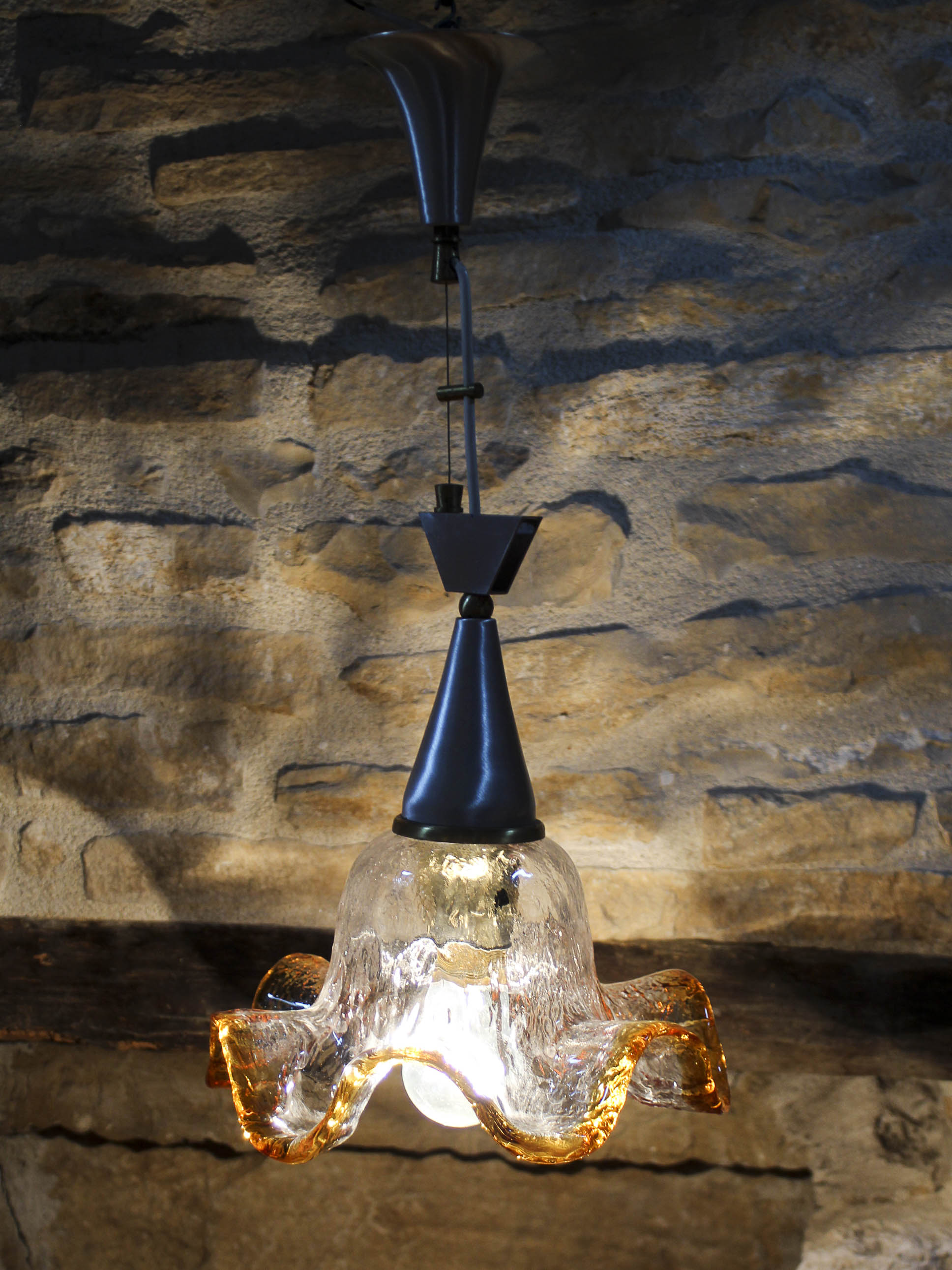 Tulip suspension in Murano glass 70s