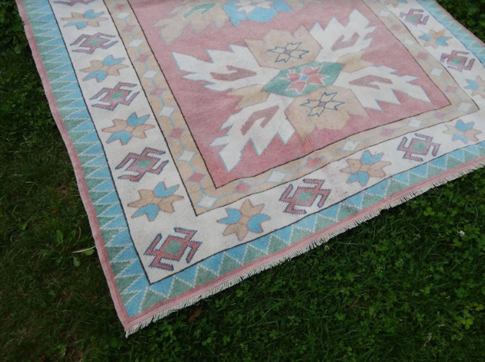 Vintage Turkish Oushak rug 170x216 cm