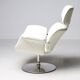 Artifort Tulip F545 Lounge Chair by Pierre Paulin, white leather