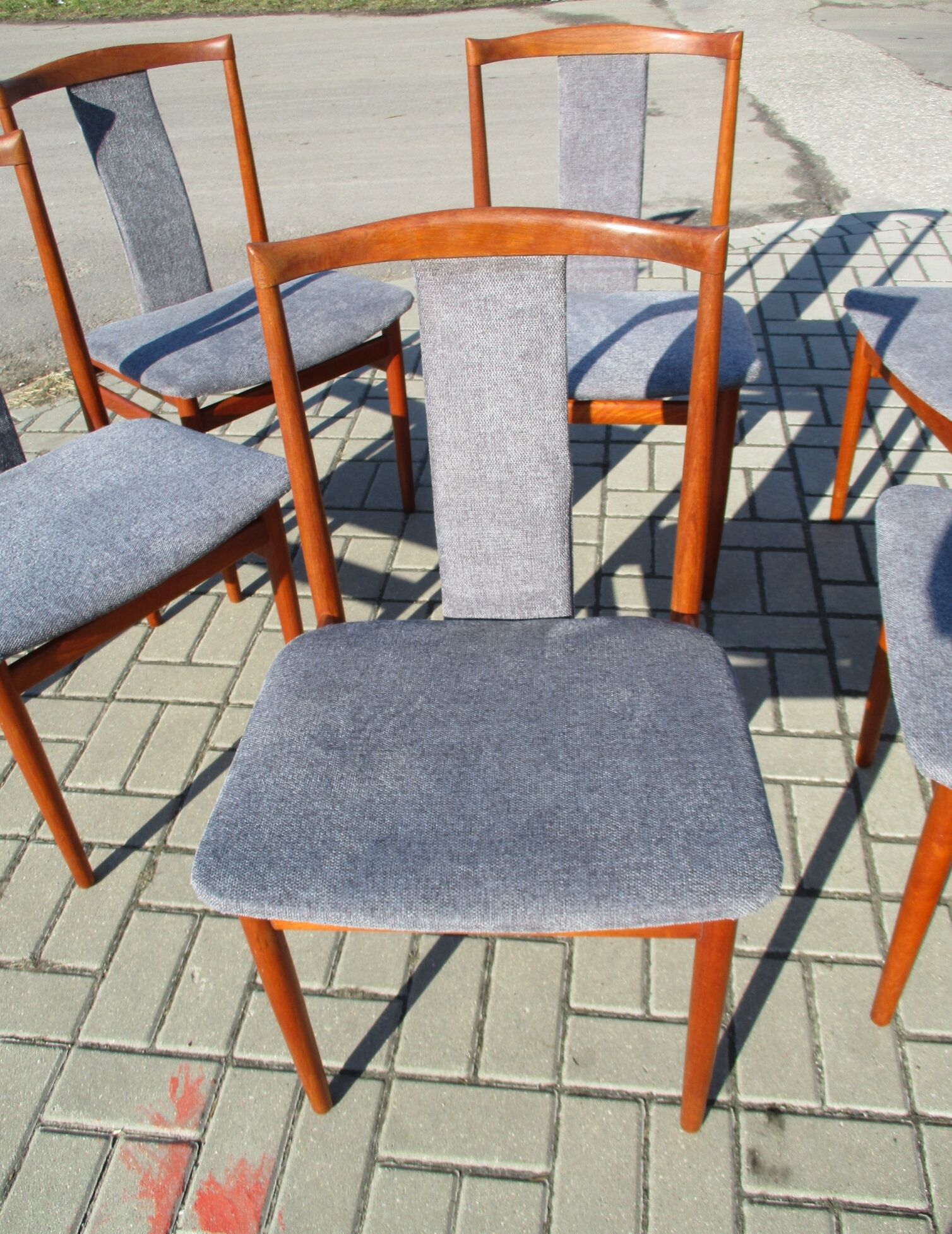 Set of six chairs, denmark, 1960s