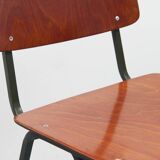 Eromes F6 oak and grey-green chair